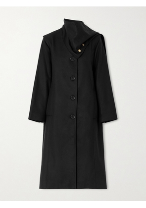 MAISON MAYLE - Isadore Scarf-detailed Wool-blend Coat - Black - US0,US2,US4,US6,US8