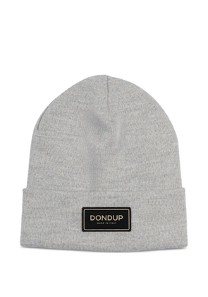 DONDUP logo-plaque beanie hat - Grey