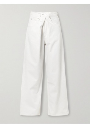AGOLDE - Vana Draped Low-rise Wide Jeans - White - 23,24,25,26,27,28,29,30,31,32