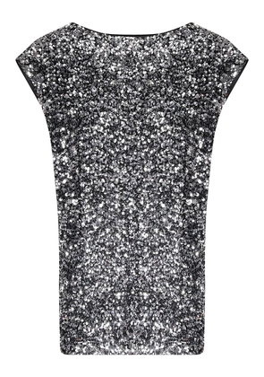 Junya Watanabe sequin-embellished top - BLACK/SILVER