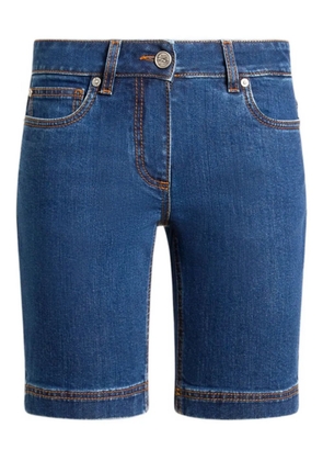 ETRO embroidered denim shorts - Blue