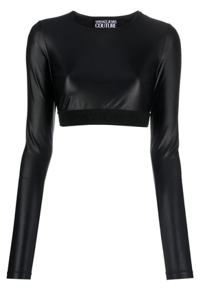 Versace Jeans Couture logo-underband crop top - Black