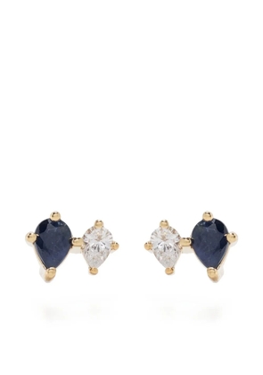 Adina Reyter 14kt yellow gold Premier Amigos sapphire and diamond earrings