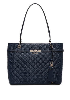 GUESS USA Idra quilted charm tote bag - Blue