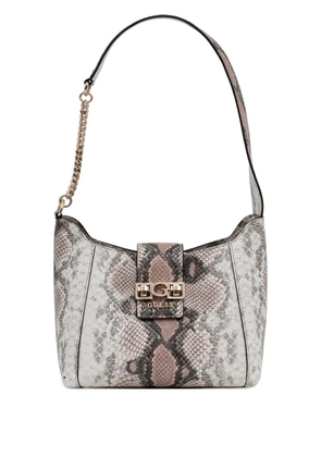 GUESS USA snake-effect chain tote bag - Neutrals