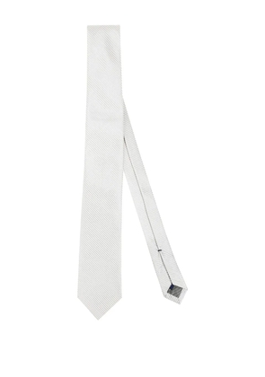 Errico Formicola striped silk tie - White