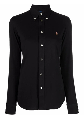 Polo Ralph Lauren embroidered-logo fitted shirt - Black
