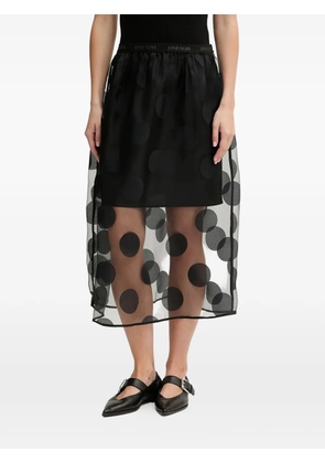 Stine Goya polka-dot midi skirt - Black