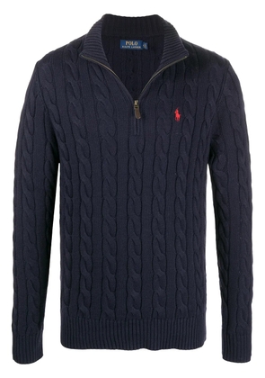 Polo Ralph Lauren cable knit half-zip jumper - Blue