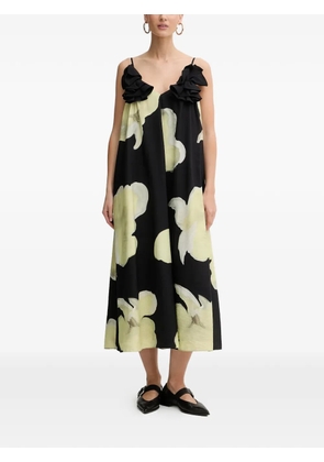 Stine Goya ruffled floral dress - Black
