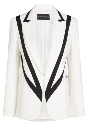 Karl Lagerfeld KL Studio tailored contrast blazer - White