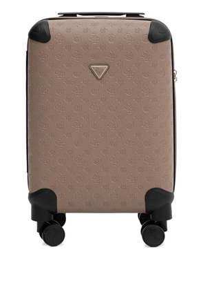 GUESS USA embossed luggage - Brown