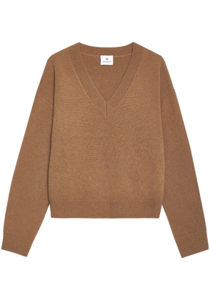 ANINE BING Lee V-neck cashmere jumper - Brown