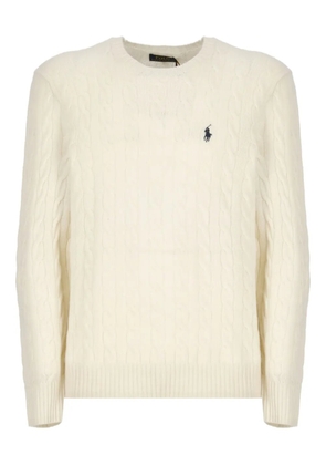 Polo Ralph Lauren cable-knit logo-detail sweater - Neutrals