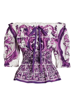 Dolce & Gabbana Majolica-print top - White