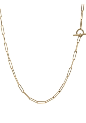 David Yurman 18kt yellow gold DY Madison Elongated chain necklace (3.5mm)