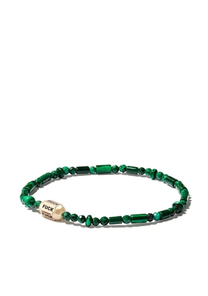 LUIS MORAIS 14kt yellow gold Bolt Bead malachite bracelet