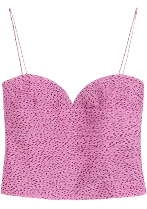 Valentino Garavani Plusdepois-print chiffon top - Pink