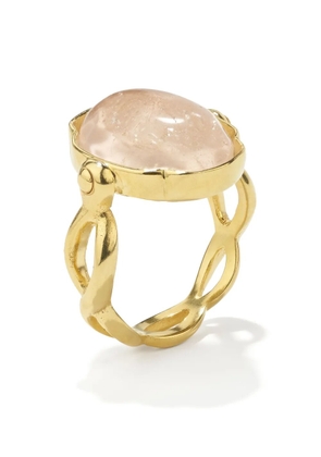 Goossens 24kt gold plated Cabochons crystal ring