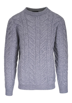 Kinross Cashmere cable-knit crewneck sweater - Grey