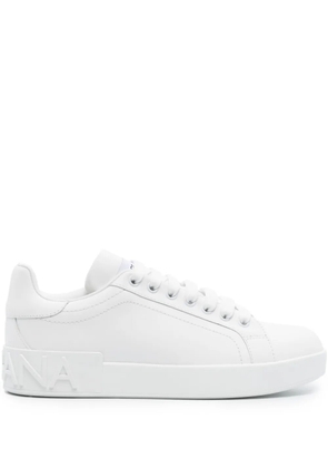 Dolce & Gabbana Portofino leather sneakers - White