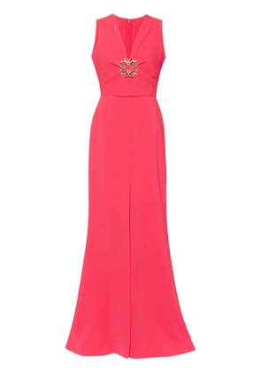 Elie Saab V-neck long dress - Pink