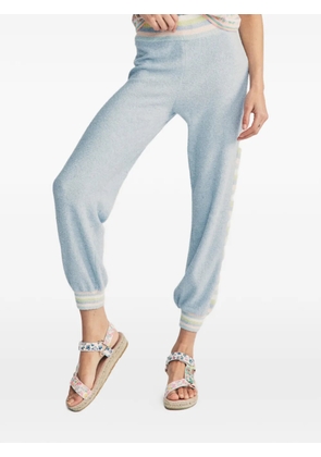 LoveShackFancy striped-trim track pants - Blue