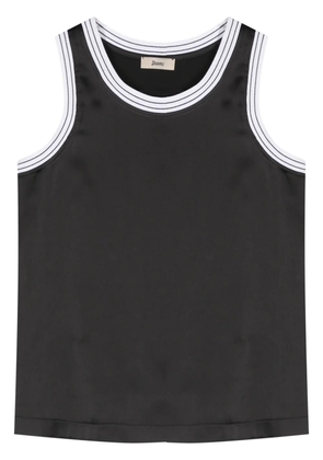 Herno sleeveless satin-finish top - Black
