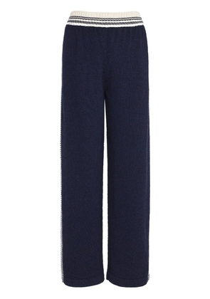 Barrie stripe-detail trousers - Blue