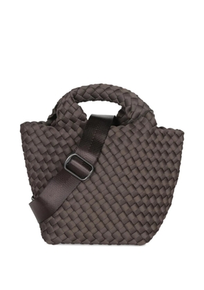 NAGHEDI woven handle tote bag - Brown