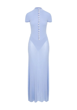 MANURÍ pearl-embellished maxi dress - Blue