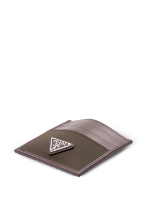 Prada logo-plaque cardholder - Brown