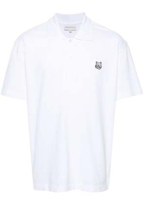 Maison Kitsuné Bold Fox Head cotton polo shirt - White