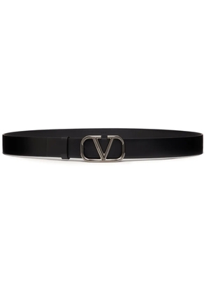Valentino Garavani 30mm VLogo Signature leather belt - Black