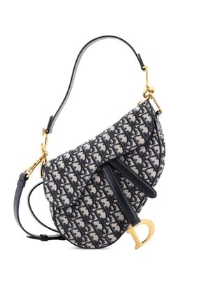 Christian Dior Pre-Owned Saddle Handbag with Strap Oblique Canvas Medium shoulder bag - Blue
