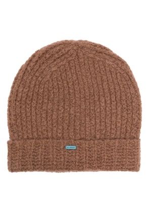 Alanui logo-plaque beanie - Brown