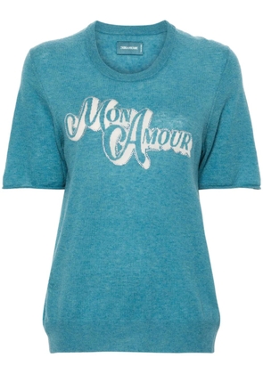 Zadig&Voltaire Ida crystal-embellishment knitted top - Blue