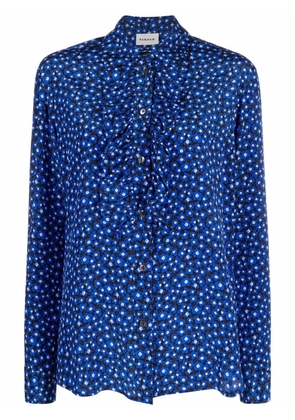 P.A.R.O.S.H. ruffle-trim shirt - Blue