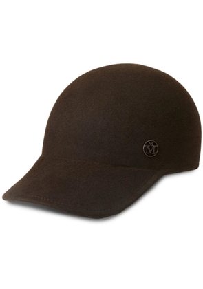 Maison Michel Tiger appliqué-logo baseball cap - Brown