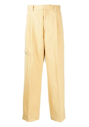 OAMC straight-leg pressed-crease trousers - Yellow
