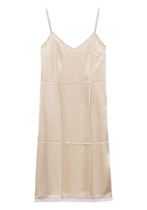 Prada satin crepe midi dress - Neutrals