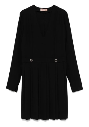 TWINSET pleated crepe mini dress - Black