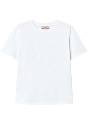 TWINSET Oval T embroidered T-shirt - White
