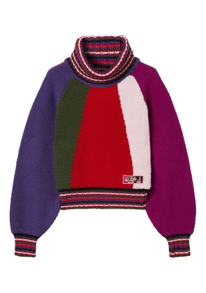PUCCI colour-block roll-neck sweater - Red
