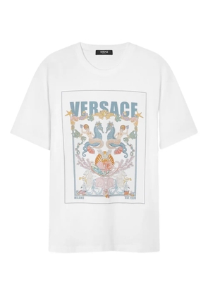 Versace Coral Theatre Postcard T-Shirt - White