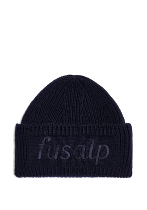 Fusalp embroidered ribbed beanie - Blue