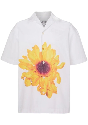 JW Anderson floral-print cotton shirt - White