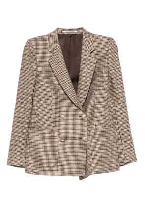 Tagliatore double-breasted check jacket - Brown