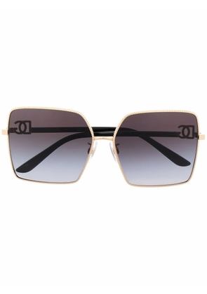 Dolce & Gabbana Eyewear oversized gradient sunglasses - Gold