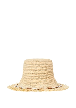 Alanui Chasing The Shadows fringed-trim hat - Neutrals